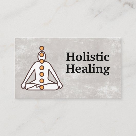 Holistische Genezing | Yoga Zitpositie | Chakras Visitekaartje (Voorkant)