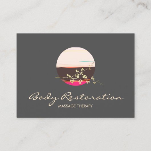 Holistische Gezondheid en Wellness Massage Therapi Visitekaartje (Voorkant)