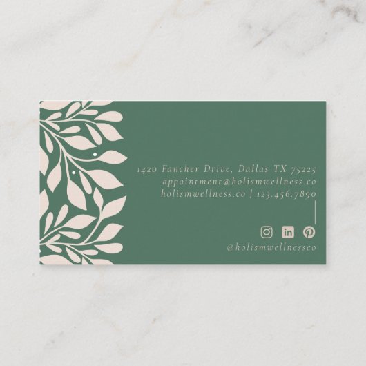 Holistische Gezondheid & Wellness Helende Handen C Afsprakenkaartje (Achterkant)