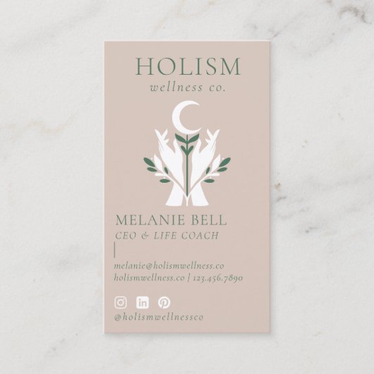 Holistische Gezondheid & Wellness Helende Handen C Visitekaartje (Voorkant)