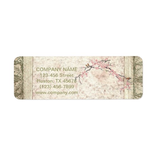 holistische gezondheid Yoga Zen SPA cherry Blossom Etiket (Voorkant)