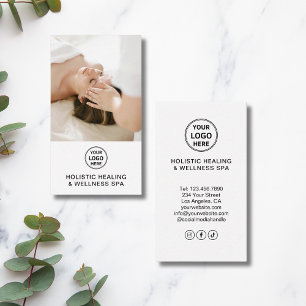 Holistische gezondheidstherapeut Logo White Profes Visitekaartje