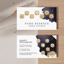 Holistische gouden chakra energiepunten donkere in visitekaartje