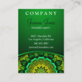 Holistische groene mandala, bloeiende boswachters visitekaartje (Achterkant)
