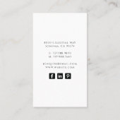 Holistische hemelmaanfasen zwart visitekaartje (Achterkant)