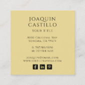 Holistische hemelse gouden zwarte zon maan vierkante visitekaartje (Achterkant)