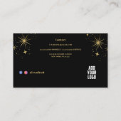 Holistische hemelse zon & maan donker visitekaartje (Achterkant)