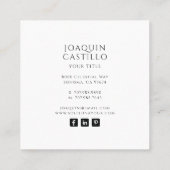 Holistische Hemelse Zon Maan Goud Zwart Vierkante Visitekaartje (Achterkant)