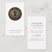 Holistische Hemelse Zon Maan Goud Zwart Visitekaartje (Voorkant / Achterkant)