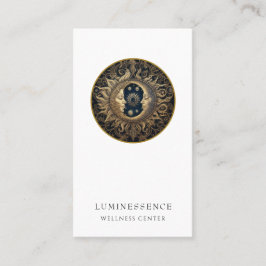 Holistische Hemelse Zon Maan Goud Zwart Visitekaartje