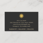 Holistische hemelse zon & maan mystiek kosmisch visitekaartje (Achterkant)