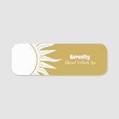 Holistische hemelse zon & maan naamplaatje (Voorkant)