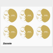 Holistische hemelse zon & maan ronde sticker (Vel)