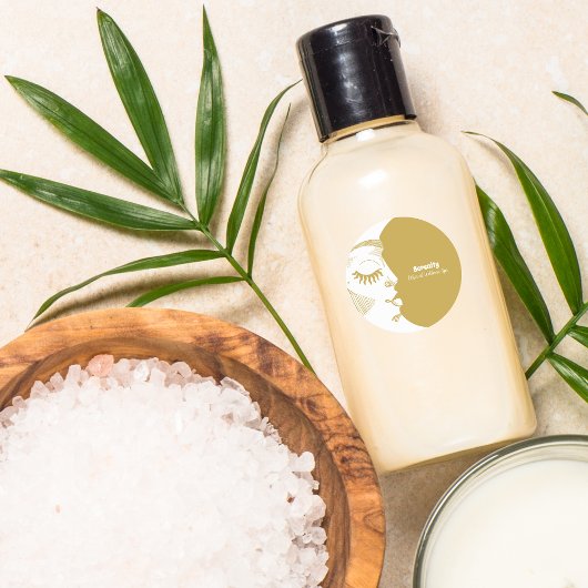 Holistische hemelse zon & maan ronde sticker