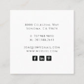 Holistische hemelse zon maan vierkante visitekaartje (Achterkant)