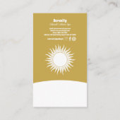 Holistische hemelse zon & maan visitekaartje (Achterkant)