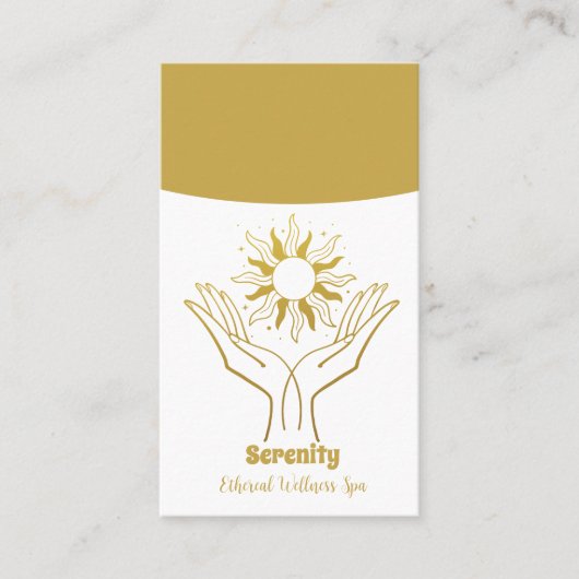 Holistische hemelse zon & maan visitekaartje (Voorkant)
