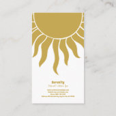 Holistische hemelse zon & maan visitekaartje (Achterkant)