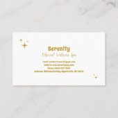 Holistische hemelse zon & maan visitekaartje (Achterkant)