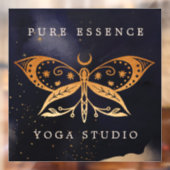 Holistische hemelse zon & maan vlinder donkere ink raamsticker (Vel 2)