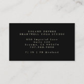 Holistische Hemelse Zon Maan Zwart Visitekaartje (Achterkant)