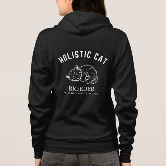 Holistische Kattenfokker Zwart - Dames Hoodie (Achterkant)
