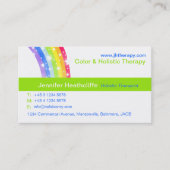 Holistische kleurtherapie bedrijf visitekaartje (Voorkant)