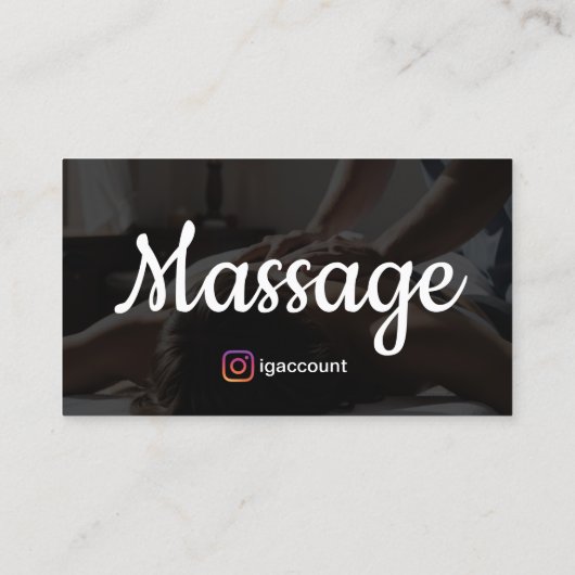 Holistische massage- en wellnessdiensten visitekaartje (Achterkant)