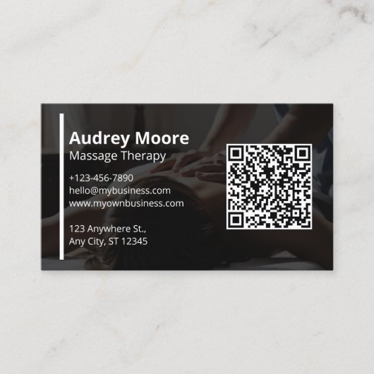 Holistische massage- en wellnessdiensten visitekaartje (Voorkant)