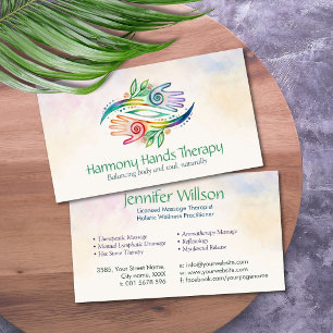 Holistische massage therapeut Healing Touch Visitekaartje