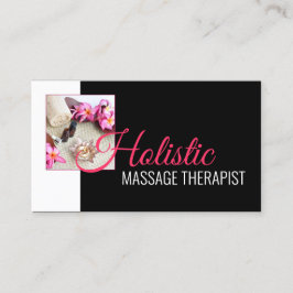 Holistische Massage Wellness Body Therapist Zwart Visitekaartje