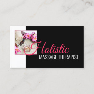 Holistische Massage Wellness Body Therapist Zwart Visitekaartje