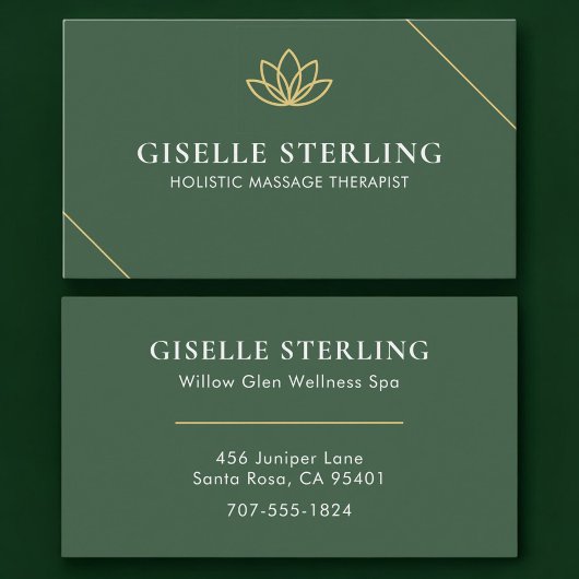 Holistische massagetherapeut Groen Goud Visitekaartje
