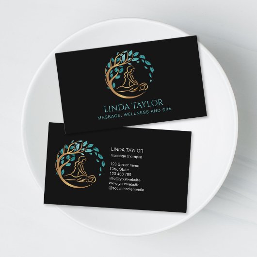 Holistische massagetherapeut Wellness Spa Visitekaartje