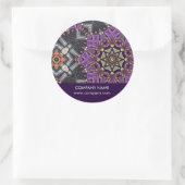 holistische massagetherapeut Yoga Paarse Mandala Ronde Sticker (Tas)