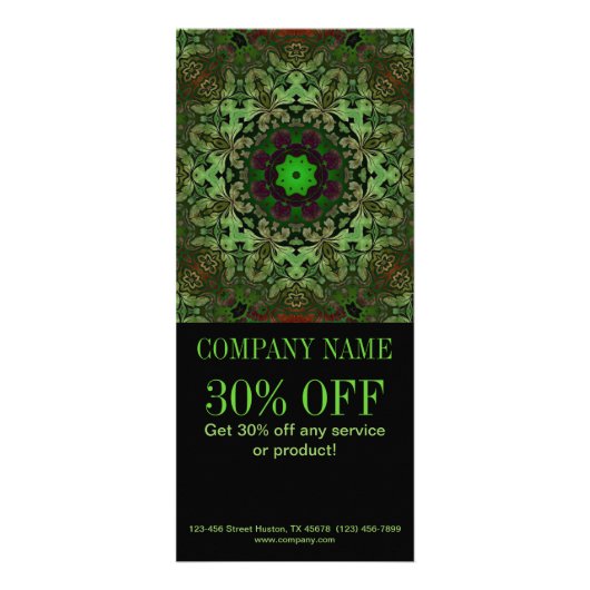 holistische massagetherapeute Yoga Mandala Reclamekaart (Voorkant)