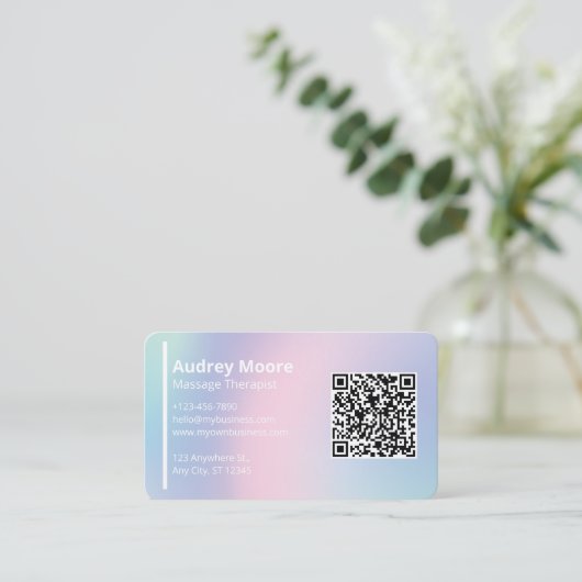 Holistische Massagetherapeuten Reiki Reflexologie  Visitekaartje (Staand voorkant)