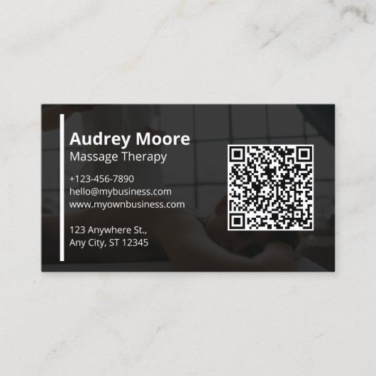 Holistische massagetherapie visitekaartje (Voorkant)