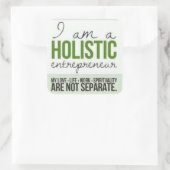 Holistische ondernemer vierkante sticker (Tas)