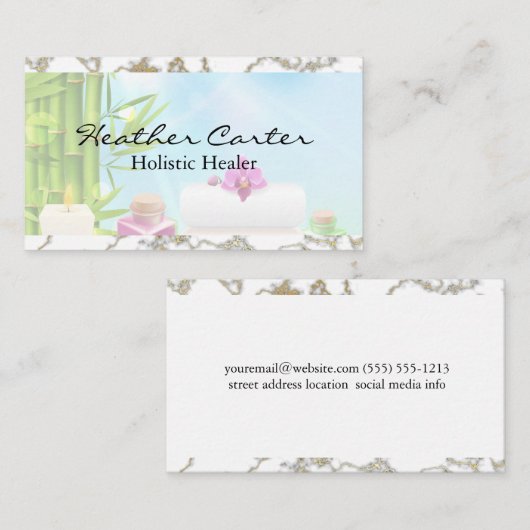 Holistische Spa Salon  Visitekaartje (Voorkant / Achterkant)