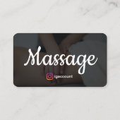 Holistische Therapie Massage Diensten Elegant Mode Visitekaartje (Achterkant)