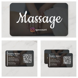 Holistische Therapie Massage Diensten Elegant Mode Visitekaartje