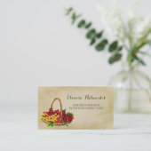 Holistische Voeding Consultant Fruit Basket QR Cod Visitekaartje (Staand voorkant)