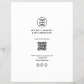 Holistische Wellness Diensten Minimalistisch Menu  (Achterkant)