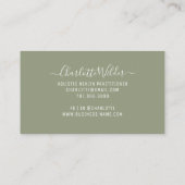 Holistische Wellness Face Flower Logo Visitekaartje (Achterkant)