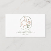 Holistische Wellness Face Flower Logo Visitekaartje (Voorkant)