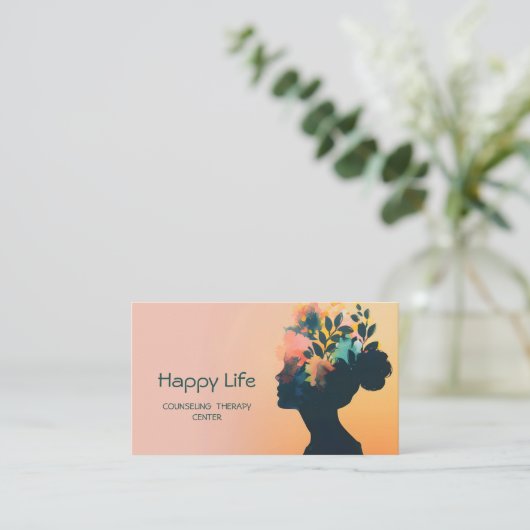 Holistische Wellness Mind, Body Spirit Therapist r Visitekaartje (Staand voorkant)