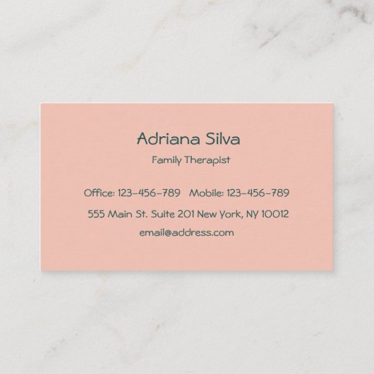 Holistische Wellness Mind, Body Spirit Therapist r Visitekaartje (Achterkant)