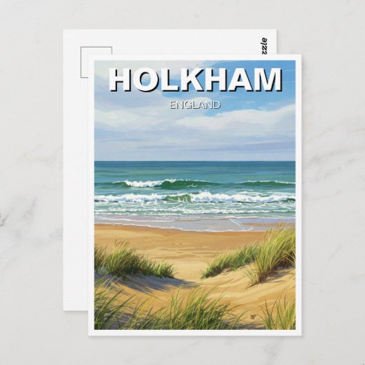 Holkham Norfolk Engeland Reizen Briefkaart (Voorkant / Achterkant)