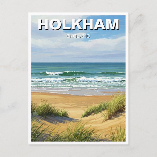 Holkham Norfolk Engeland Reizen Briefkaart (Voorkant)